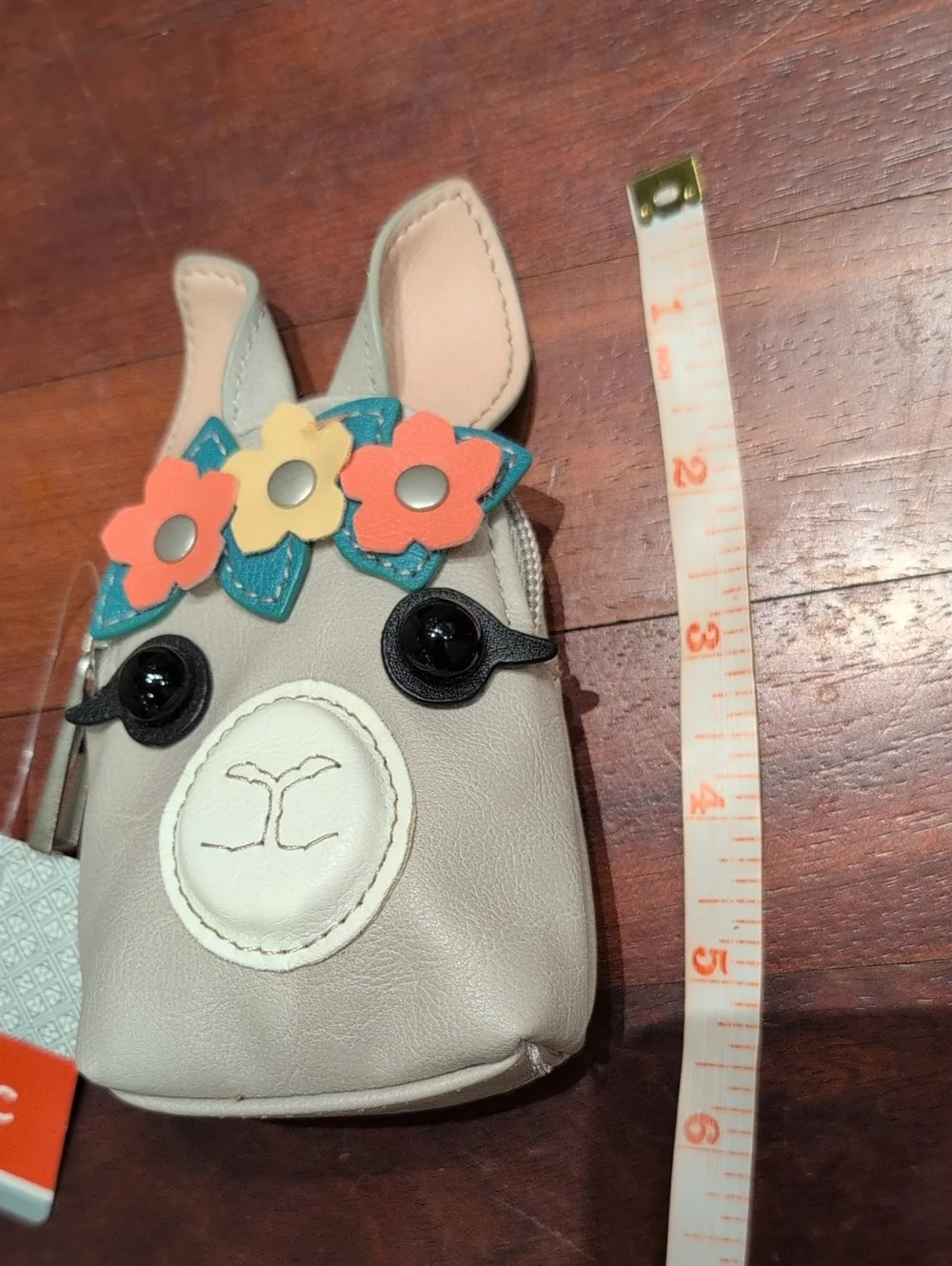 Relic Gray Llama Coin Purse with Colorful Flower Crown Alpaca
